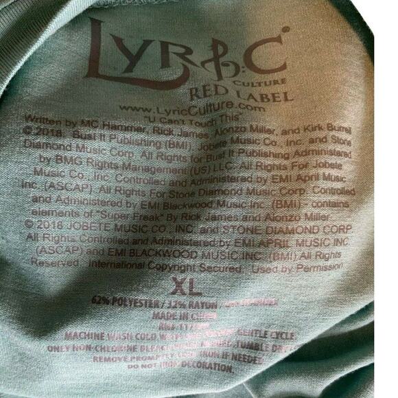 Lyric Culture T-Shirt Women's Size XL Hammer Time Graphic Tee Cuffed Sleeves Top - Picture 8 of 8